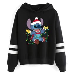 Funny Y2k Christmas Sweatshirt Lilo Stitch Disney Cartoon Hoodies Women Cute Stitch Anime Manga Hoody Female Clothes