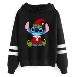 Funny Y2k Christmas Sweatshirt Lilo Stitch Disney Cartoon Hoodies Women Cute Stitch Anime Manga Hoody Female Clothes