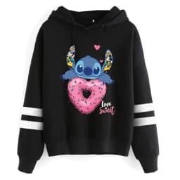 Funny Y2k Christmas Sweatshirt Lilo Stitch Disney Cartoon Hoodies Women Cute Stitch Anime Manga Hoody Female Clothes
