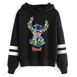 Funny Y2k Christmas Sweatshirt Lilo Stitch Disney Cartoon Hoodies Women Cute Stitch Anime Manga Hoody Female Clothes