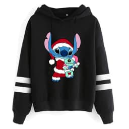Funny Y2k Christmas Sweatshirt Lilo Stitch Disney Cartoon Hoodies Women Cute Stitch Anime Manga Hoody Female Clothes