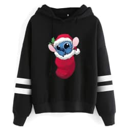 Funny Y2k Christmas Sweatshirt Lilo Stitch Disney Cartoon Hoodies Women Cute Stitch Anime Manga Hoody Female Clothes