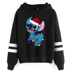 Funny Y2k Christmas Sweatshirt Lilo Stitch Disney Cartoon Hoodies Women Cute Stitch Anime Manga Hoody Female Clothes
