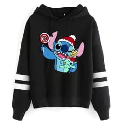 Funny Y2k Christmas Sweatshirt Lilo Stitch Disney Cartoon Hoodies Women Cute Stitch Anime Manga Hoody Female Clothes