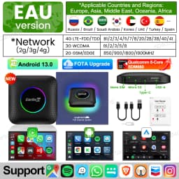 2025  CarlinKit CarPlay AI Box Android 13.0 SM6225 QCM6125 Android Auto Wireless CarPlay Adapter 2.4+5GGPS 64G 128G FOTA Upgrade
