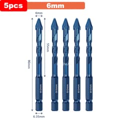 JUSTINLAU High Hardness Eccentric Drill Precision Drilling 6/8/10/12mm Glass Tile Ceramic Punching Rock Slab Triangle Drill bit