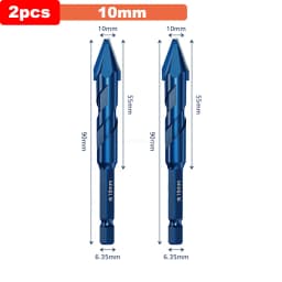 JUSTINLAU High Hardness Eccentric Drill Precision Drilling 6/8/10/12mm Glass Tile Ceramic Punching Rock Slab Triangle Drill bit