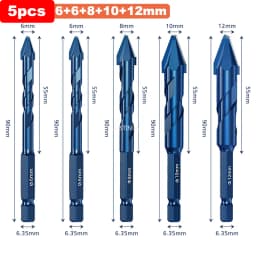 JUSTINLAU High Hardness Eccentric Drill Precision Drilling 6/8/10/12mm Glass Tile Ceramic Punching Rock Slab Triangle Drill bit
