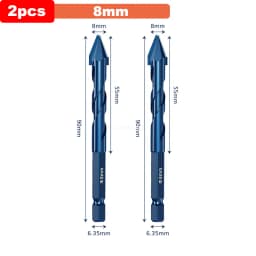 JUSTINLAU High Hardness Eccentric Drill Precision Drilling 6/8/10/12mm Glass Tile Ceramic Punching Rock Slab Triangle Drill bit