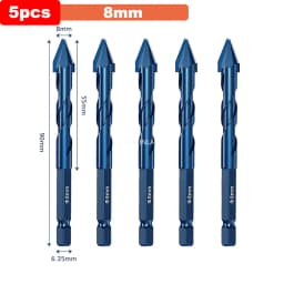 JUSTINLAU High Hardness Eccentric Drill Precision Drilling 6/8/10/12mm Glass Tile Ceramic Punching Rock Slab Triangle Drill bit