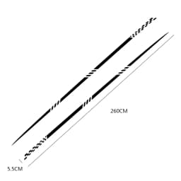 2PCS Universal Car Waist Line Long Stripe Decor Stickers Auto Accessories For Suzuki Volvo Tesla Skoda VW Volkswagen Seat Subaru