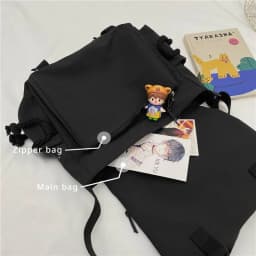 Women's Nylon Handheld One Shoulder Versatile Large Capacity Crossbody Bag Retro Work Travel Postman Bag