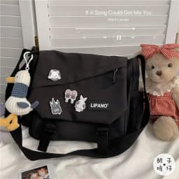 Women's Nylon Handheld One Shoulder Versatile Large Capacity Crossbody Bag Retro Work Travel Postman Bag