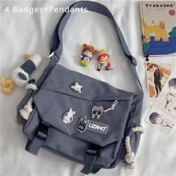 Women's Nylon Handheld One Shoulder Versatile Large Capacity Crossbody Bag Retro Work Travel Postman Bag