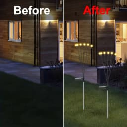 1/2/4 PCS Solar Garden Firefly Lights Outdoor Waterproof Starburst Swing Decorative Lamps for Path Yard Patio Pathway Landscape