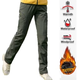 Thick Warm Fleece Hiking Pants Women Winter Waterproof Windproof Outdoor Soft Shell Rain Trousers Trekking Camping Ski Pants