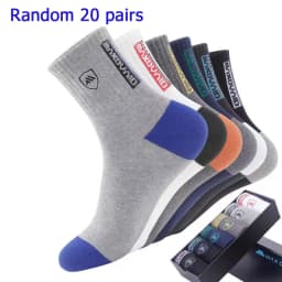 8 Pairs of MEN'S AND WOMEN'S Black Cotton Business Mid Length Soft and Warm Autumn/winter Solid Color Casual Socks