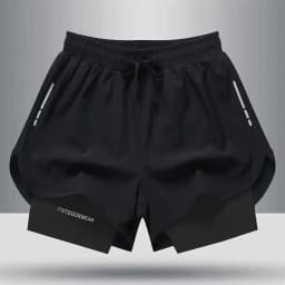 Men's Aloe Pants Athletic Shorts Two-Layer Swim Trunks: Stylish, Quick-Drying & Comfortably Fit for Beach, Pool & Hot Spring!