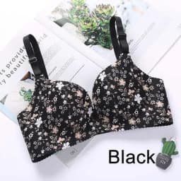 Women Flower Print Seamless Bra Sexy Lingerie Floral Push Up Bras One-Piece Underwear