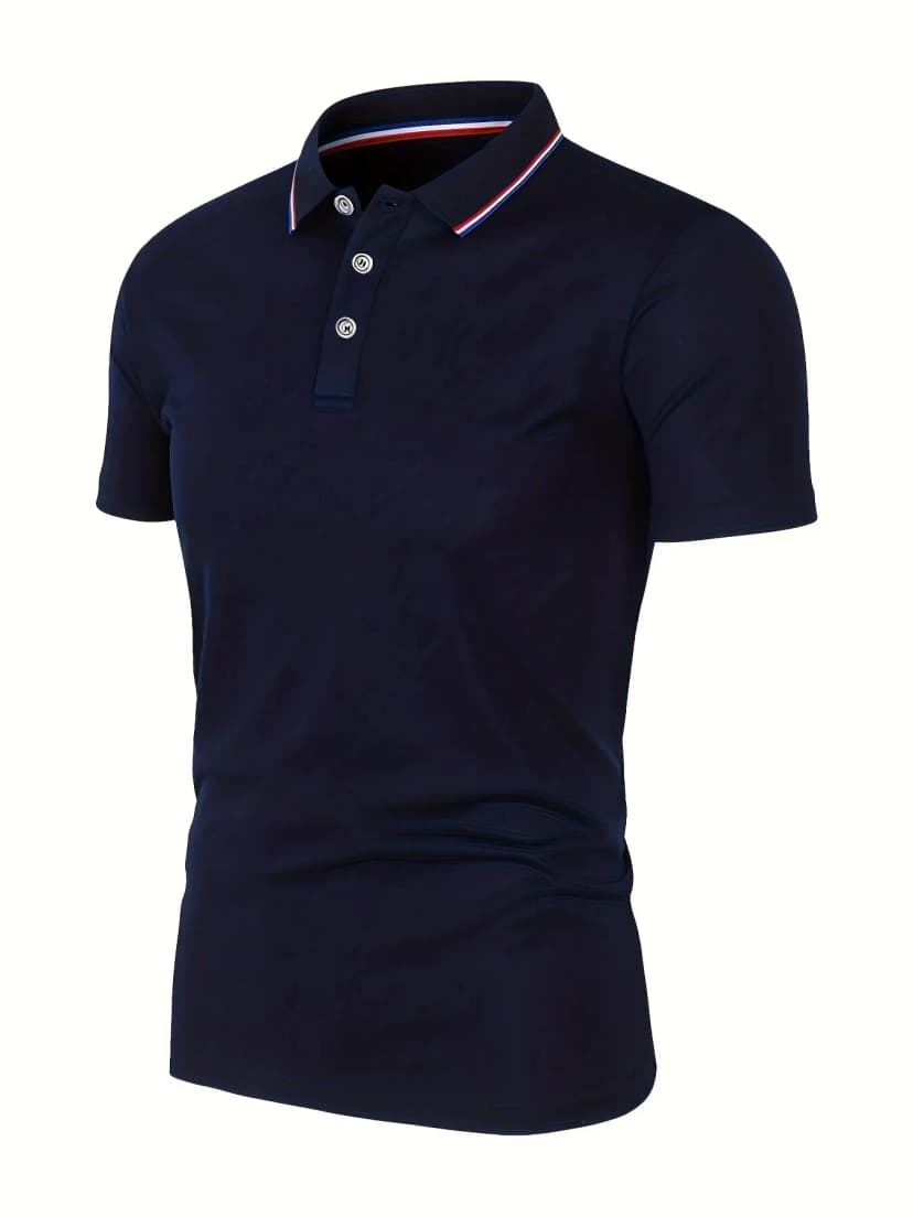 2023 Hot Sale Men's Summer Casual Breathable Comfortable Polo Shirt Men's Solid Color High Quality Short Sleeve T-Shirt