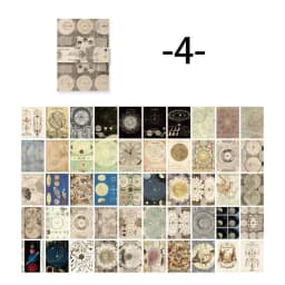 100Pcs Vintage Message Material Memo Pad with Creative Flower Character Decorative Paper, 8 Styles