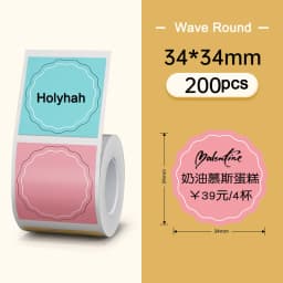 NiiMBOT B21 B3S B1 Round Label Printing Sticker Self-adhesive Thermal Waterproof Digital Number Cake Sealing Sticker Paper