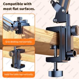 Tablet Holder for Bed with Long Metal Arm iPad Stand Tablet Bracket 360° Rotating Bed Phone Mount for 4.5~12.9 inch Phone Tablet