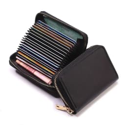 Business Card Holder Wallet Women/men Gray Bank/ID/Credit Card Holder 20 Bits Card Wallet PU Leather Protects Case Coin Purse