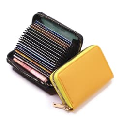 Business Card Holder Wallet Women/men Gray Bank/ID/Credit Card Holder 20 Bits Card Wallet PU Leather Protects Case Coin Purse