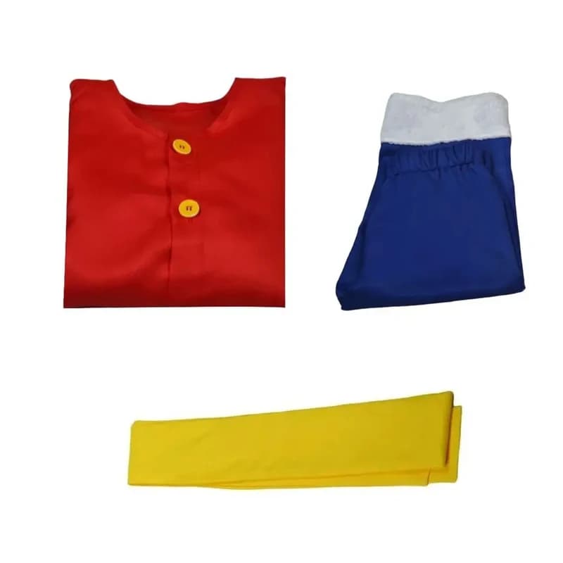 Anime Luffy Cosplay Costumes Monkey D Cosplay Suits Hats Halloween For Women Men Kids Cos Top Pants Gifts
