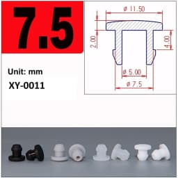 1/2/5/10/20Pcs Black Silicone Rubber Snap-on Hole Plug 2.5mm-50.6mm Blanking End Caps Seal Stopper