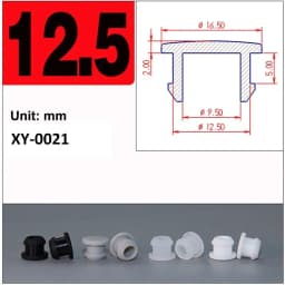 1/2/5/10/20Pcs Black Silicone Rubber Snap-on Hole Plug 2.5mm-50.6mm Blanking End Caps Seal Stopper