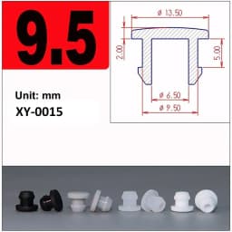 1/2/5/10/20Pcs Black Silicone Rubber Snap-on Hole Plug 2.5mm-50.6mm Blanking End Caps Seal Stopper