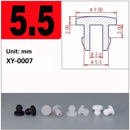 1/2/5/10/20Pcs Black Silicone Rubber Snap-on Hole Plug 2.5mm-50.6mm Blanking End Caps Seal Stopper