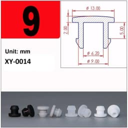 1/2/5/10/20Pcs Black Silicone Rubber Snap-on Hole Plug 2.5mm-50.6mm Blanking End Caps Seal Stopper