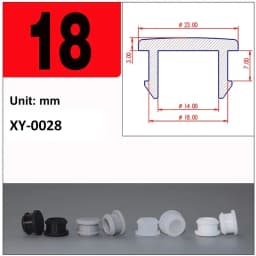 1/2/5/10/20Pcs Black Silicone Rubber Snap-on Hole Plug 2.5mm-50.6mm Blanking End Caps Seal Stopper