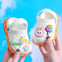 Summer Kids Sandals Hole Children's Shoes Slippers Soft Anti-Skid Cartoon DIY Design Hole Baby Shoes Sandy Beach For Boys Girls