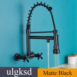 Kitchen Sink Faucet Embedded Concealed Mixer Faucets Hot&Cold Kitchen Sink Mixer Taps Two Mode Tap Dual Handles Pull Down Cranes