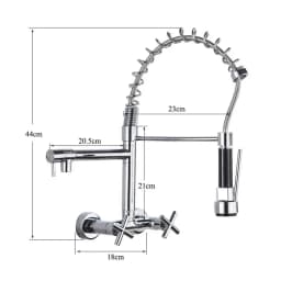 Kitchen Sink Faucet Embedded Concealed Mixer Faucets Hot&Cold Kitchen Sink Mixer Taps Two Mode Tap Dual Handles Pull Down Cranes