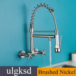 Kitchen Sink Faucet Embedded Concealed Mixer Faucets Hot&Cold Kitchen Sink Mixer Taps Two Mode Tap Dual Handles Pull Down Cranes