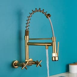 Kitchen Sink Faucet Embedded Concealed Mixer Faucets Hot&Cold Kitchen Sink Mixer Taps Two Mode Tap Dual Handles Pull Down Cranes