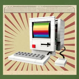 DIY Retro Electrical Appliances Furniture TV Computer Tape Walkman Play Game Consoles Radio Building Blocks Model Brick Set Toys