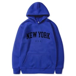 Men Women New York U.S.A City Hoodies Fashion Letter Printed Graphic Sweatshirts Loose Casual Harajuku Hooded Pullover Sportwear