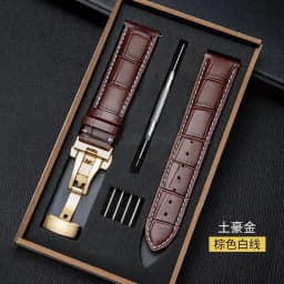 Genuine Leather Strap With Box Watch Band Butterfly Clasp Bracelet 14/16mm 18mm 20mm 21mm 22mm 24mm Wrist Band Watch Accessories