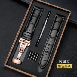 Genuine Leather Strap With Box Watch Band Butterfly Clasp Bracelet 14/16mm 18mm 20mm 21mm 22mm 24mm Wrist Band Watch Accessories