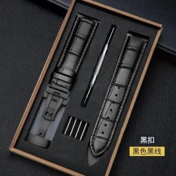 Genuine Leather Strap With Box Watch Band Butterfly Clasp Bracelet 14/16mm 18mm 20mm 21mm 22mm 24mm Wrist Band Watch Accessories