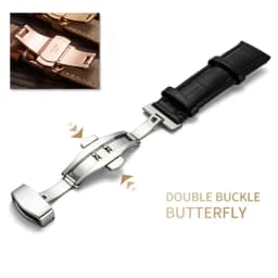 Genuine Leather Strap With Box Watch Band Butterfly Clasp Bracelet 14/16mm 18mm 20mm 21mm 22mm 24mm Wrist Band Watch Accessories