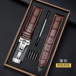 Genuine Leather Strap With Box Watch Band Butterfly Clasp Bracelet 14/16mm 18mm 20mm 21mm 22mm 24mm Wrist Band Watch Accessories