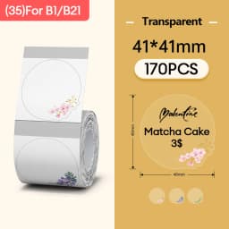 NiiMBOT B21 Round Sticker Labels Thermal Sticker Self-adhesive Waterproof  Label Paper For B1 B21 Niimbot Mini Portable Thermal