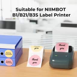 NiiMBOT B21 Round Sticker Labels Thermal Sticker Self-adhesive Waterproof  Label Paper For B1 B21 Niimbot Mini Portable Thermal